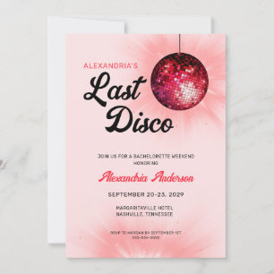 Invitación Fiesta de fin de semana de Last Disco Retro Bachel