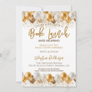 Invitación Fiesta de firma de lanzamiento de libros