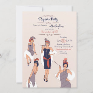 Invitación Fiesta de Flappers