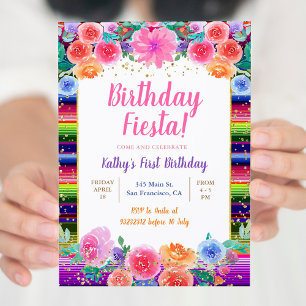 Invitación Fiesta de Flor Mexicana Fiesta Cumpleaños