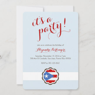 Invitación Fiesta de Flores, Bandera de Puerto Rico