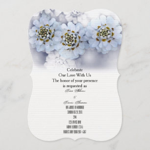 Invitación Fiesta de flores blancas  familia amigos Bodas inv