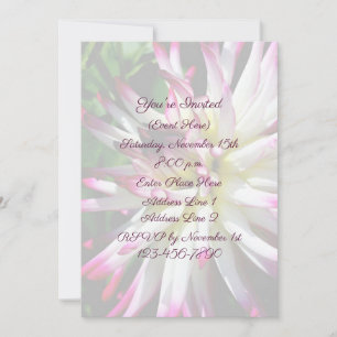 Invitación Fiesta de flores de Dahlia
