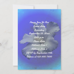 Invitación Fiesta de flores de Hibiscus blanco