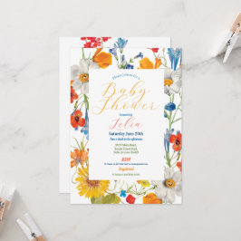 Invitación Fiesta de Flores de Verano para Baby Shower