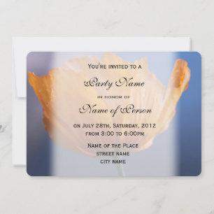 Invitación fiesta de flores silvestres amarillas de amapola p