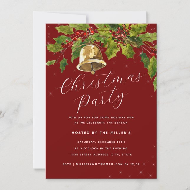 Invitación Fiesta de Foliaje Navideño (Anverso)