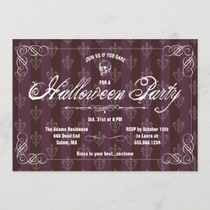 Invitación Fiesta de fondo de escritorio gótico Halloween