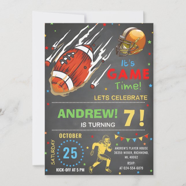 Invitación Fiesta de FOOTBALL WATCH (Anverso)