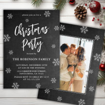 Fiesta de foto de Navidades de Snowflake en Chalkb
