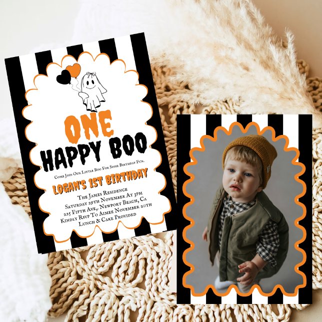 Invitación Fiesta de foto de primer cumpleaños de un chico fe (Subido por el creador)