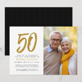 Invitación Fiesta de foto del 50 aniversario de oro