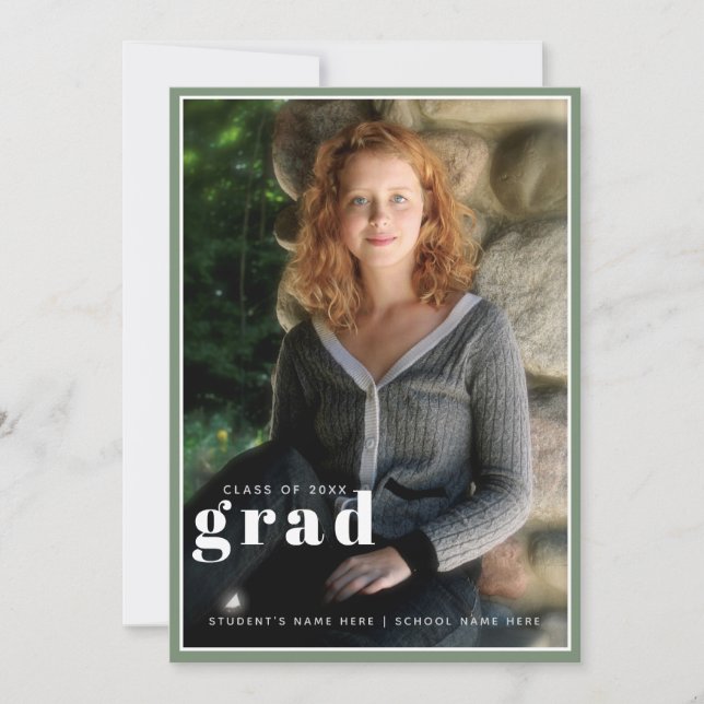 Invitación Fiesta de fotografía de graduación moderna (Anverso)
