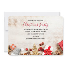 Fiesta de fotografía de madera rústica con artícul