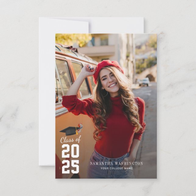 Invitación Fiesta de fotografía de Modern Graduation 2025 (Anverso)