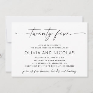 Invitación Fiesta de fotografía del 25° aniversario de Boda m