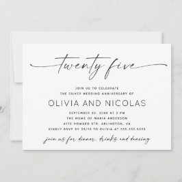 Invitación Fiesta de fotografía del 25° aniversario de Boda m