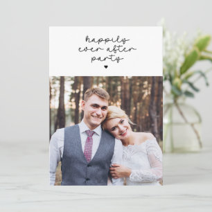 Invitación Fiesta de Fotos con Guión Feliz para Siempre Moder