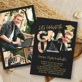 Invitación Fiesta de fotos de graduación moderna de Guay