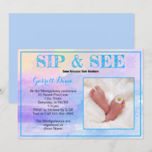 Fiesta de fotos personalizadas "Sip and See" para