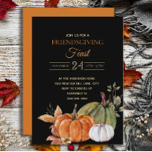 Fiesta de Friendsgiving de calabazas negras