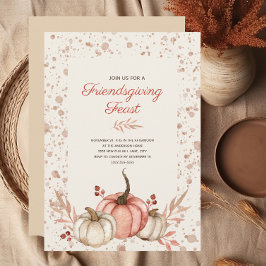 Invitación Fiesta de Friendsgiving Rústico País Otoño