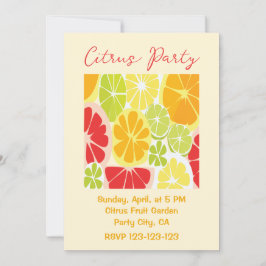 Invitación Fiesta de Frutas Cítricas