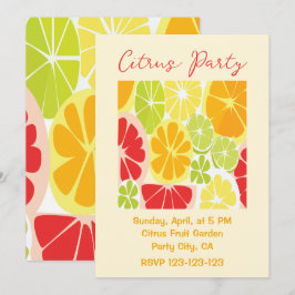 Invitación Fiesta de Frutas Cítricas
