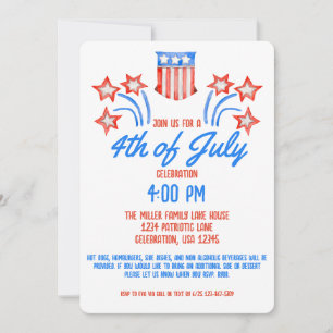 Invitación Fiesta de fuegos artificiales del Día de la Indepe