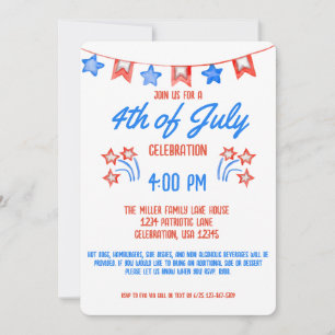 Invitación Fiesta de fuegos artificiales del Día de la Indepe
