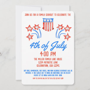 Invitación Fiesta de fuegos artificiales del Día de la Indepe