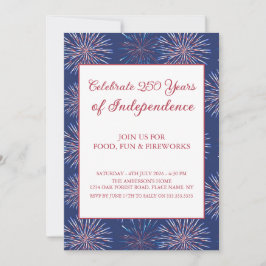 Invitación Fiesta de Fuegos Artificiales Patrióticos del 4 de