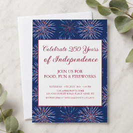 Invitación Fiesta de Fuegos Artificiales Patrióticos del 4 de