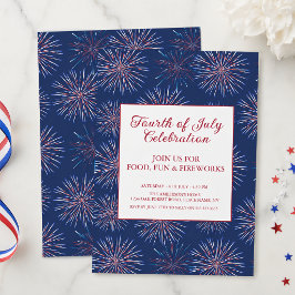 Invitación Fiesta de Fuegos Artificiales Patrióticos del 4 de
