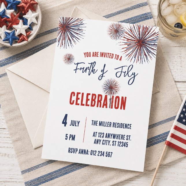 Invitación Fiesta de Fuegos Artificiales Rojo Blanco y Azul d (Subido por el creador)