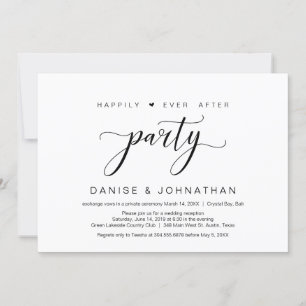 Invitación Fiesta de fuga minimalista para siempre feliz