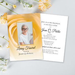 Invitación Fiesta de Funeral Vivo de Petales de Flor de Rosa
