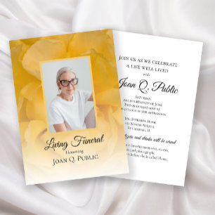 Invitación Fiesta de funerales vivos de los Petales de flores