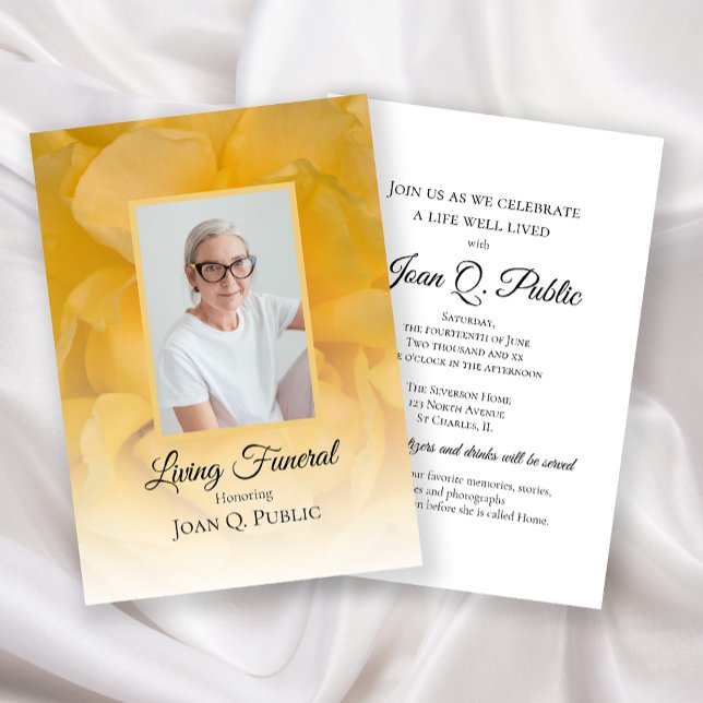 Invitación Fiesta de funerales vivos de los Petales de flores (Subido por el creador)