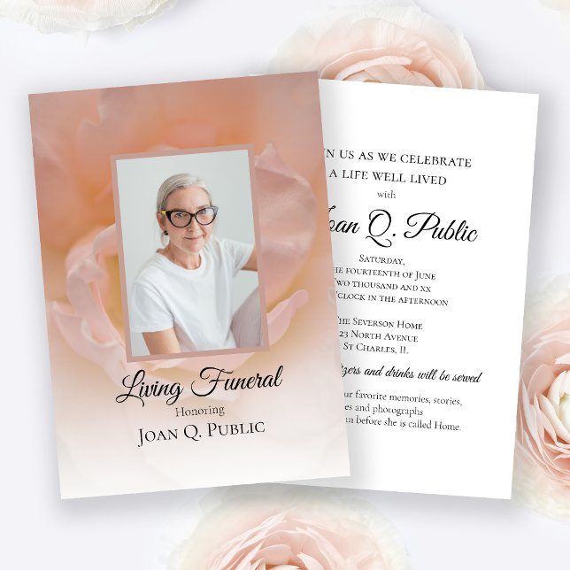 Invitación Fiesta de funerales vivos rosados de flores de col (Subido por el creador)