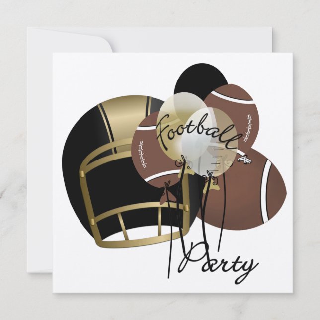 Invitación Fiesta de fútbol (Anverso)