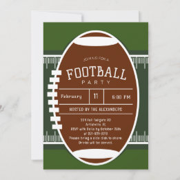 Invitación Fiesta de fútbol americano editable