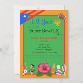 Invitación Fiesta de Fútbol con tema Latino