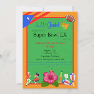 Invitación Fiesta de Fútbol con tema Latino