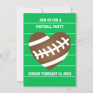 Invitación Fiesta de fútbol de San Valentín se reúne