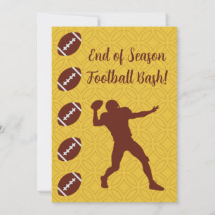 Invitación Fiesta de fútbol deportivo de evento de texto de n