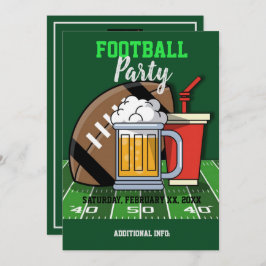 Invitación Fiesta de fútbol Green