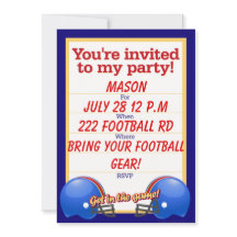 Fiesta de fútbol personalizado invitado