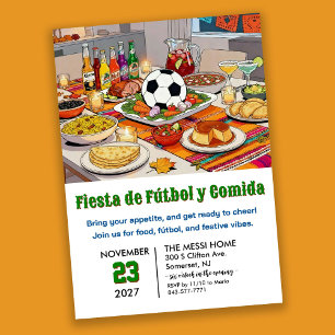 Invitación Fiesta de Fútbol y Comida