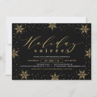 Fiesta de gala corporativa Gold & Black Holiday